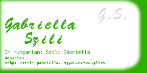gabriella szili business card
